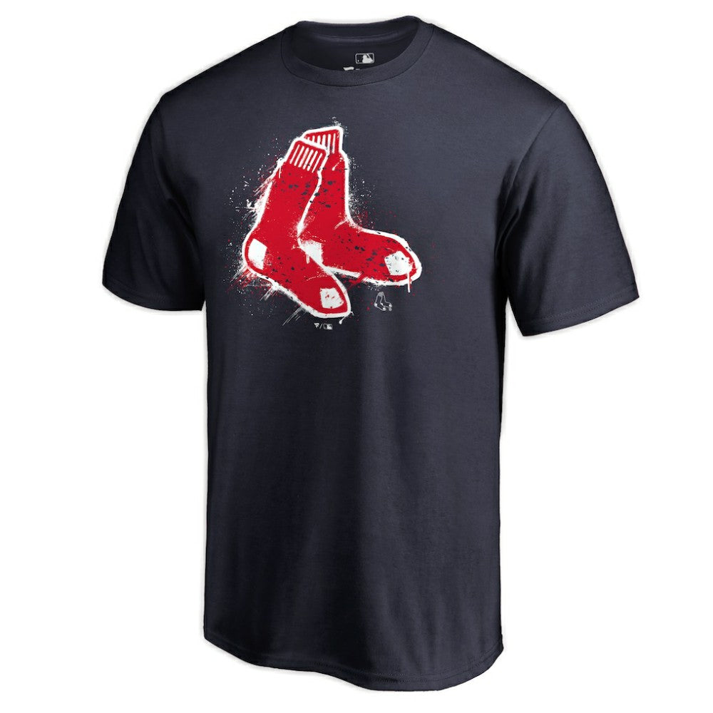 Boston Red Sox Splatter Logo T-Shirt - Navy T-shirts