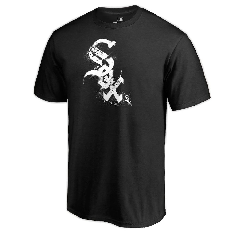 Chicago White Sox Splatter Logo T-Shirt - Black T-shirts