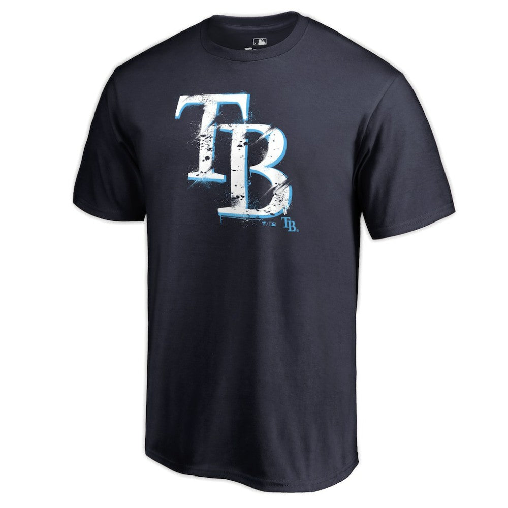 Tampa Bay Rays Splatter Logo T-Shirt - Navy T-shirts