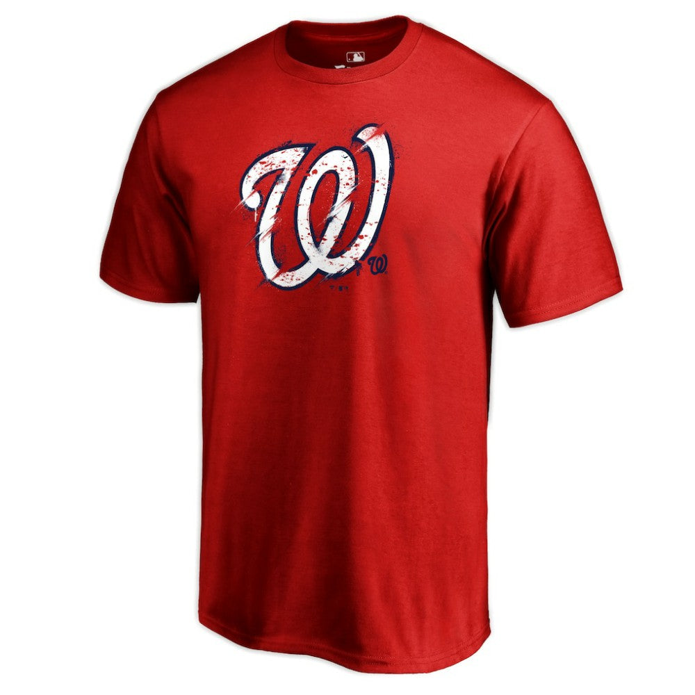Washington Nationals Splatter Logo T-Shirt - Red T-shirts
