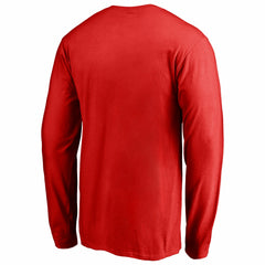 Cincinnati Reds Splatter Logo Long Sleeve T-Shirt - Red T-shirts
