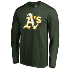 Athletics Splatter Logo Long Sleeve T-Shirt - Green T-shirts