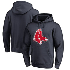 Boston Red Sox Splatter Logo Pullover Hoodie - Navy Hoodies