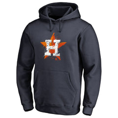 Houston Astros Splatter Logo Pullover Hoodie - Navy Hoodies