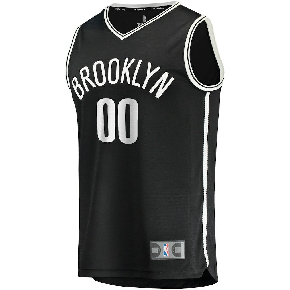 Brooklyn Nets Fast Break Custom Replica Jersey Black Icon Edition
