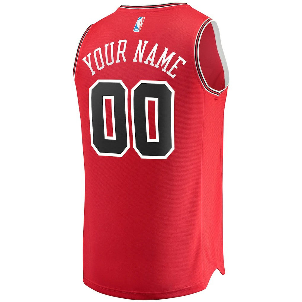 Chicago Bulls Fast Break Custom Replica Jersey Red Icon Edition