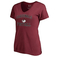 Arizona Cardinals Women's Vintage Collection Victory Arch V-Neck T-Shirt Cardinal