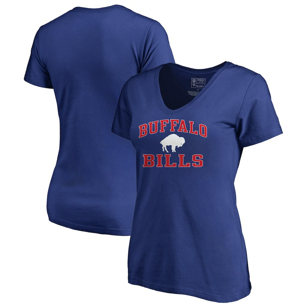 Buffalo Bills Women's Vintage Collection Victory Arch V-Neck T-Shirt Royal