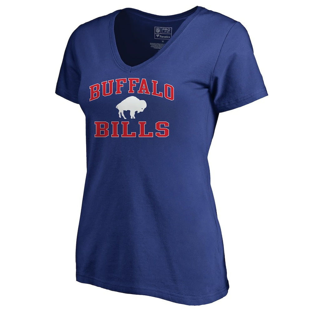 Buffalo Bills Women's Vintage Collection Victory Arch V-Neck T-Shirt Royal