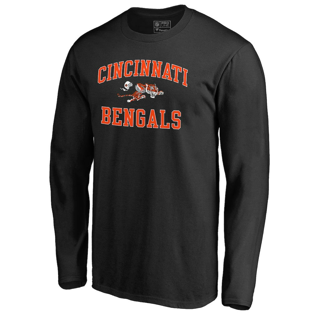 Cincinnati Bengals Vintage Collection Victory Arch Long Sleeve T-Shirt Black