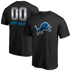 Detroit Lions Personalized Midnight Mascot T-Shirt Black