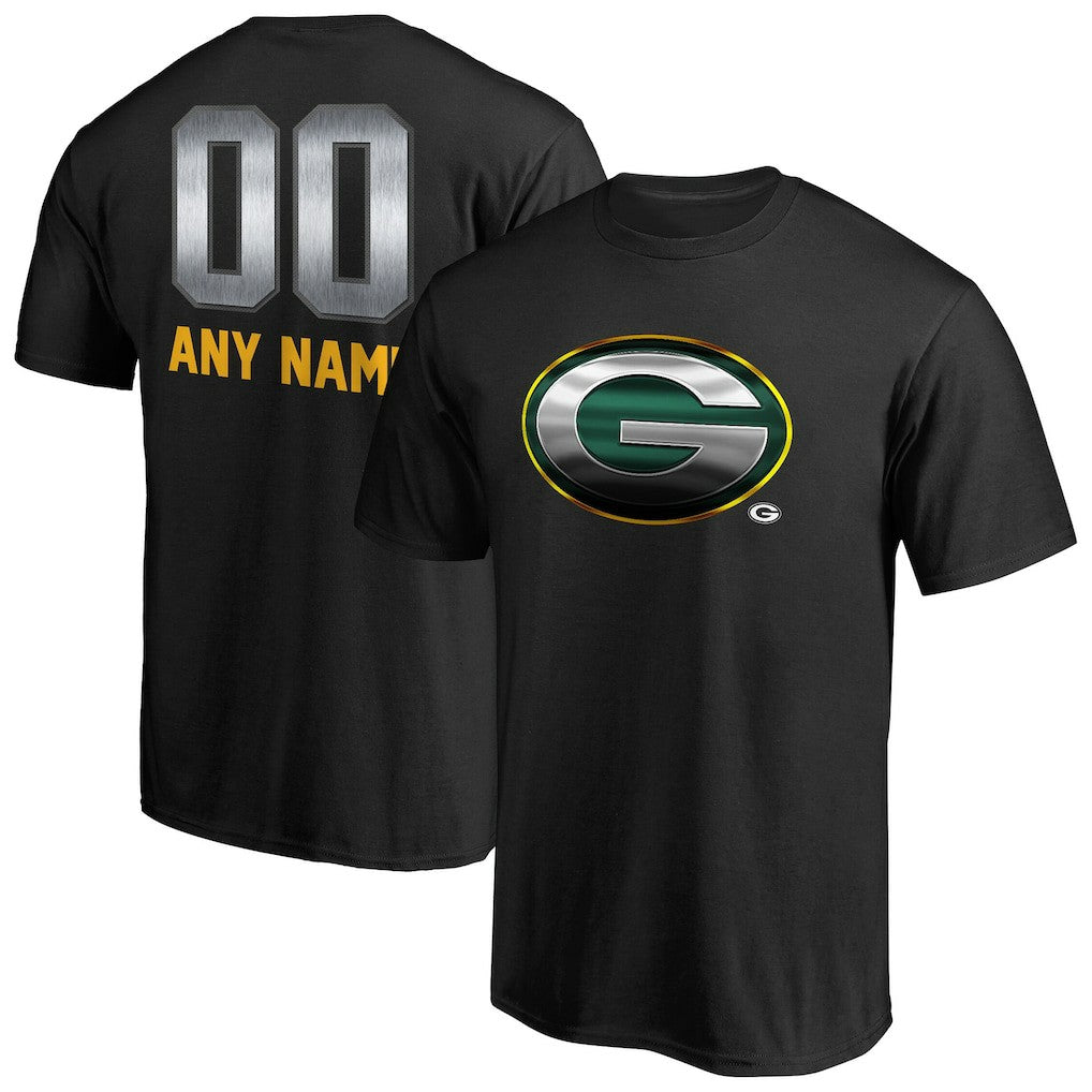 Green Bay Packers Personalized Midnight Mascot T-Shirt Black
