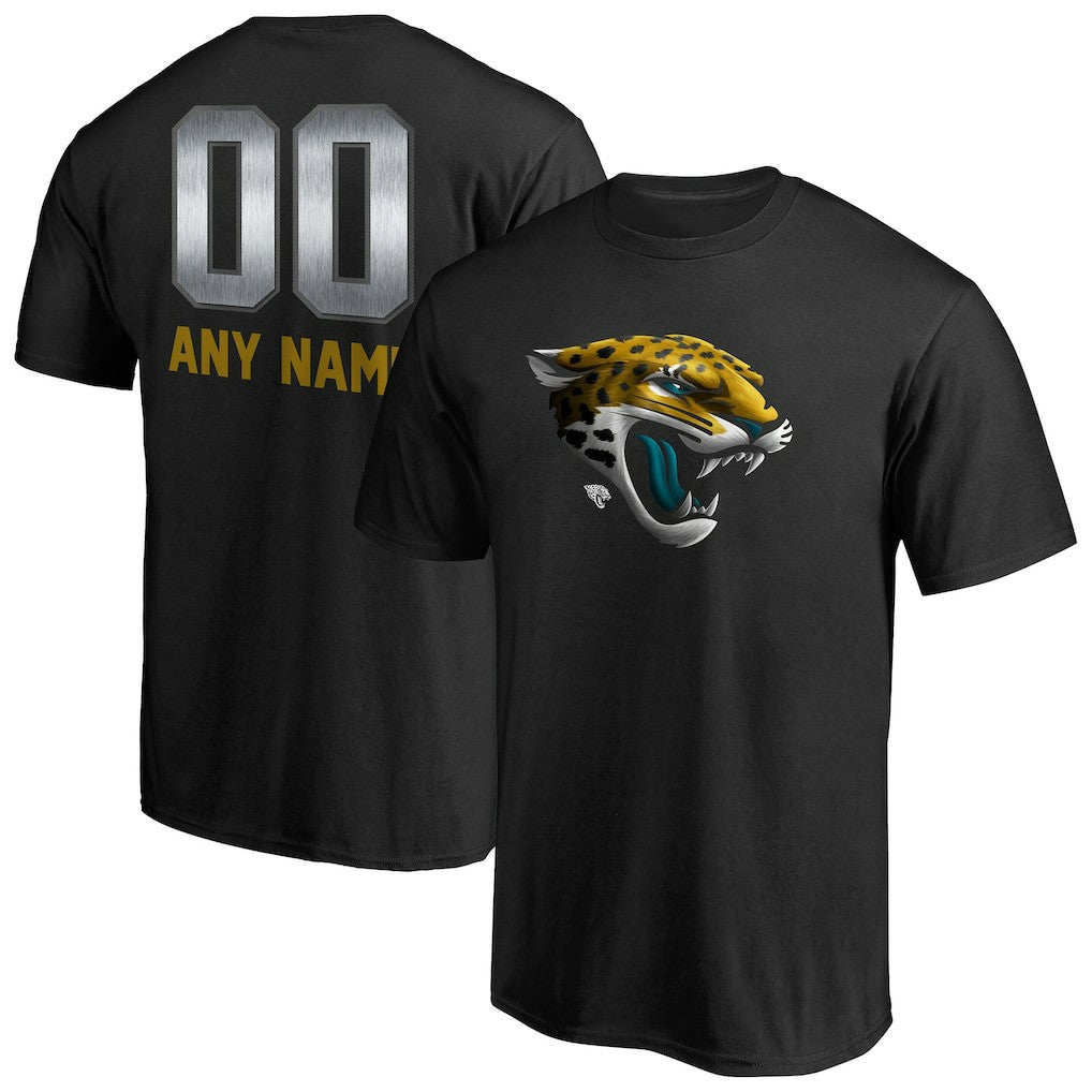 Jacksonville Jaguars Personalized Midnight Mascot T-Shirt Black