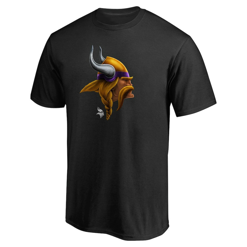 Minnesota Vikings Personalized Midnight Mascot T-Shirt Black