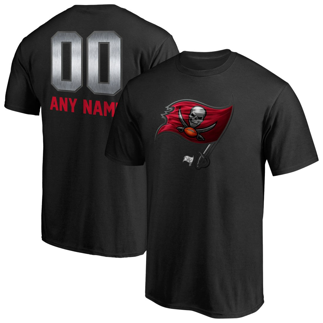 Tampa Bay Buccaneers Personalized Midnight Mascot T-Shirt Black