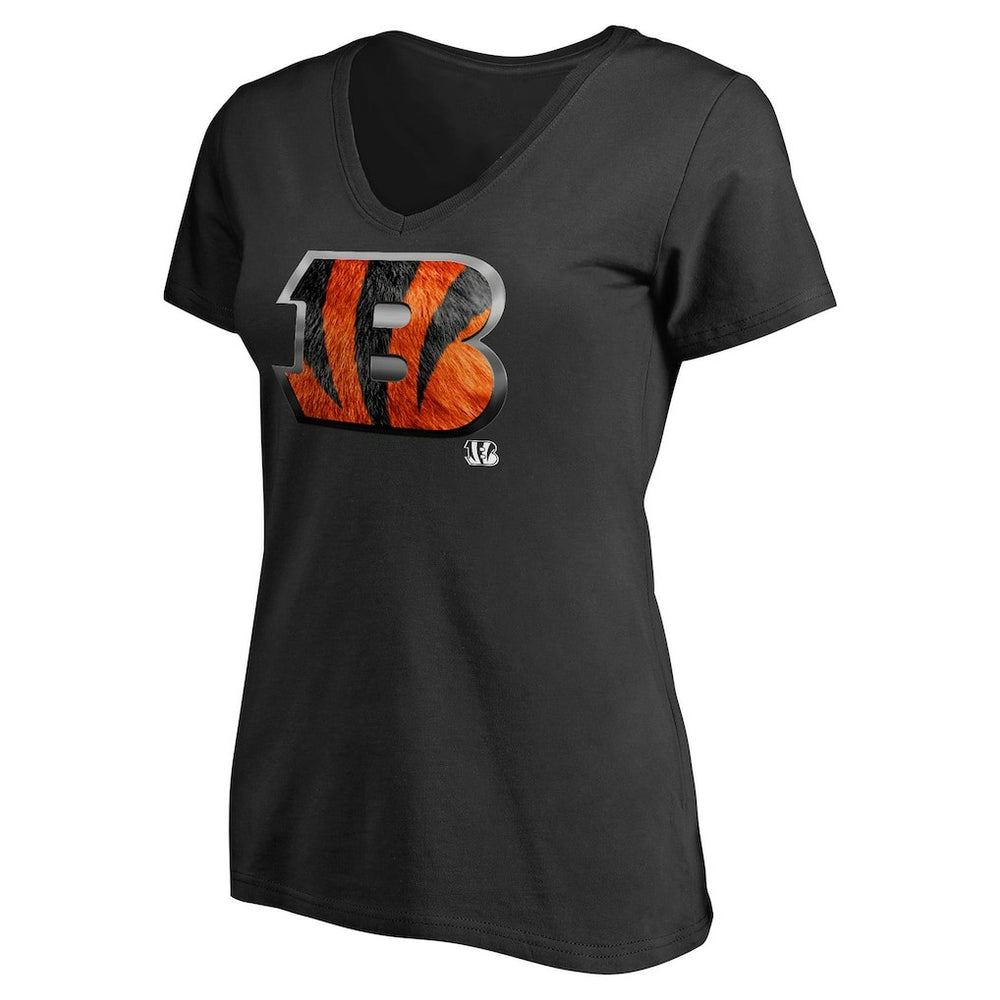 Cincinnati Bengals Women's Personalized Midnight Mascot T-Shirt Black