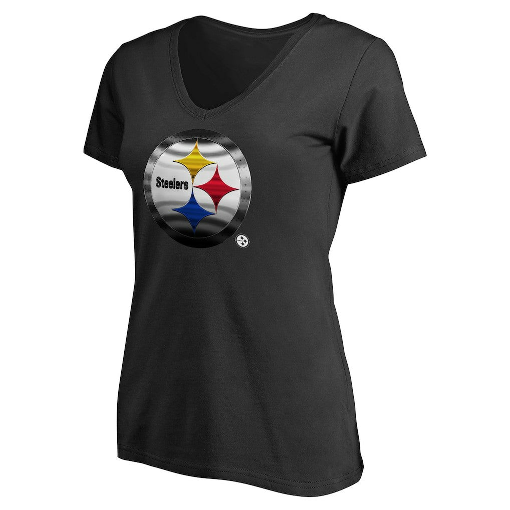 Pittsburgh Steelers Women's Personalized Midnight Mascot T-Shirt Black