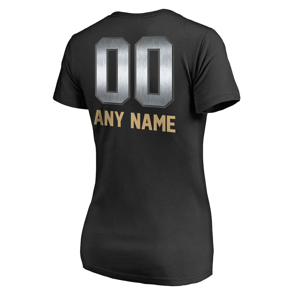 San Francisco 49ers Women's Personalized Midnight Mascot T-Shirt Black