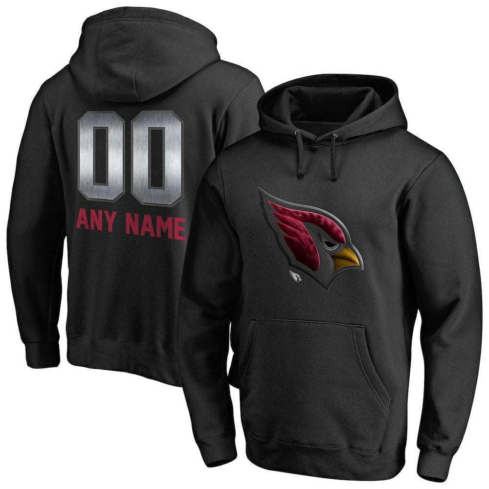 Arizona Cardinals Personalized Midnight Mascot Pullover Hoodie Black