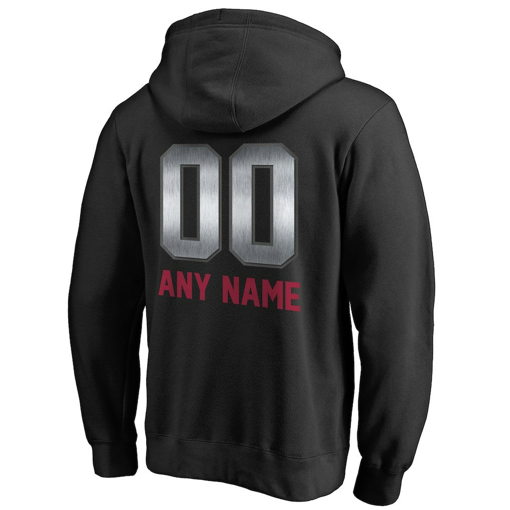 Arizona Cardinals Personalized Midnight Mascot Pullover Hoodie Black