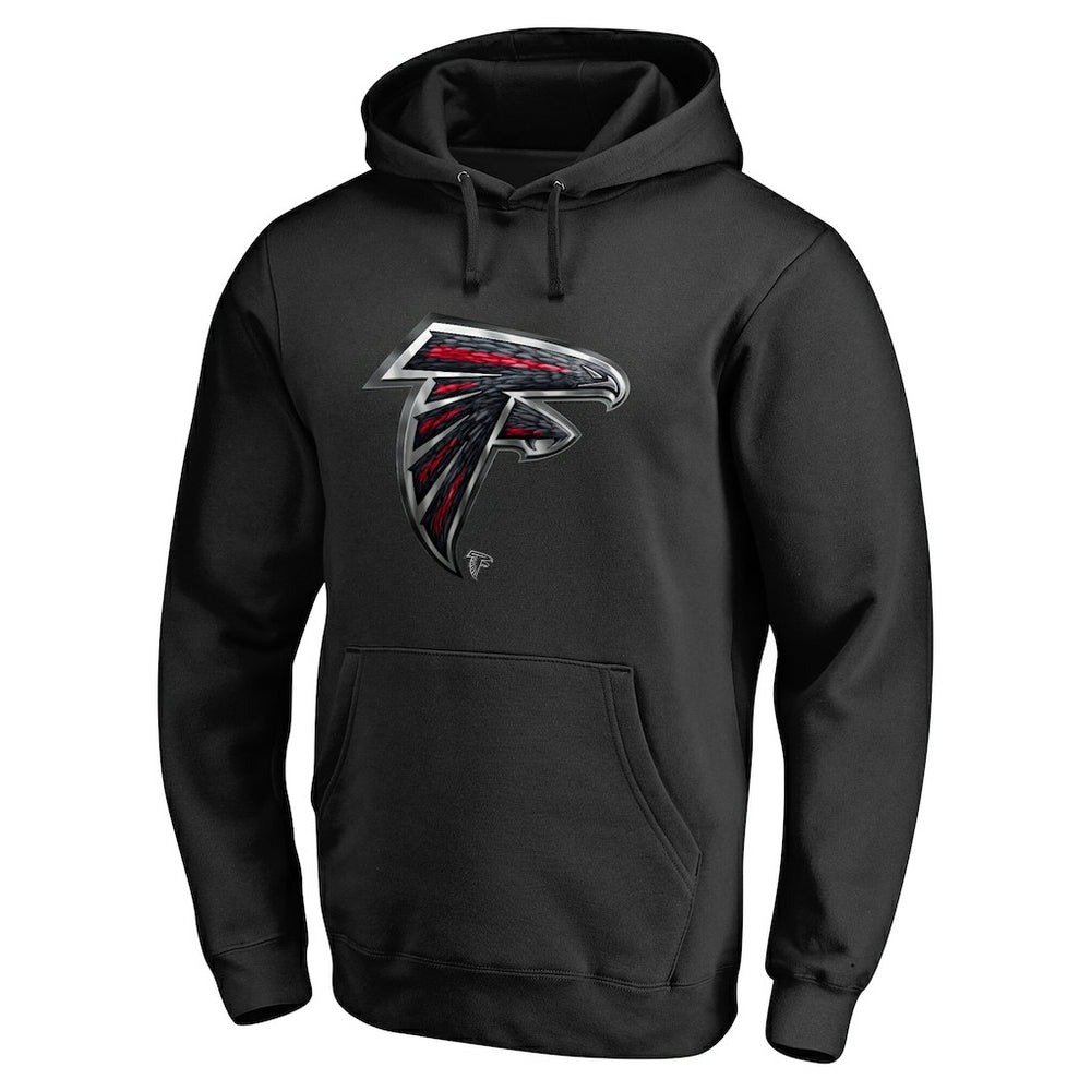 Atlanta Falcons Personalized Midnight Mascot Pullover Hoodie Black