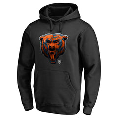 Chicago Bears Personalized Midnight Mascot Pullover Hoodie Black