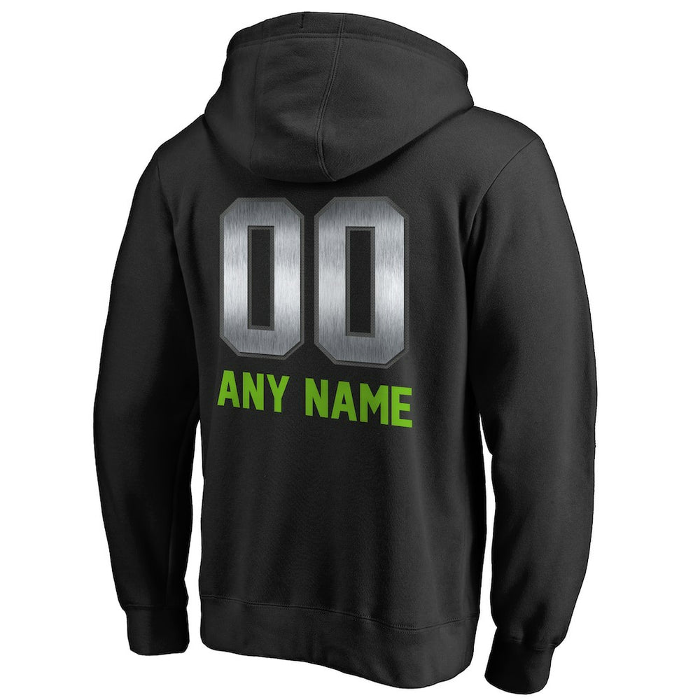 Seattle Seahawks Personalized Midnight Mascot Pullover Hoodie Black