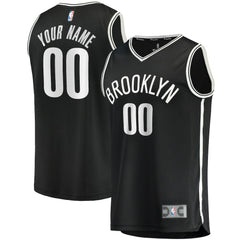 Brooklyn Nets Youth Fast Break Custom Replica Jersey Black Icon Edition