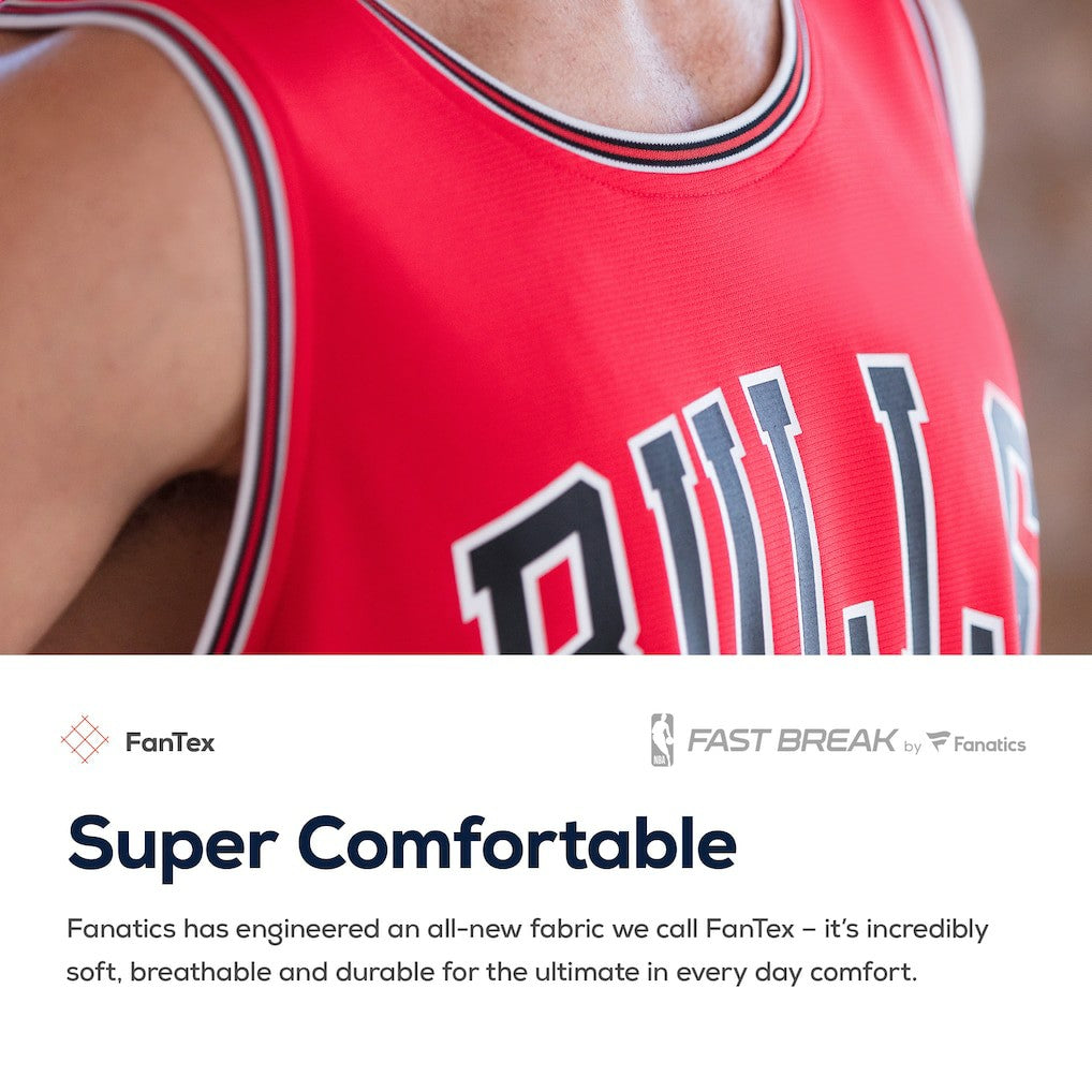 Chicago Bulls Youth Fast Break Custom Replica Jersey Red Icon Edition