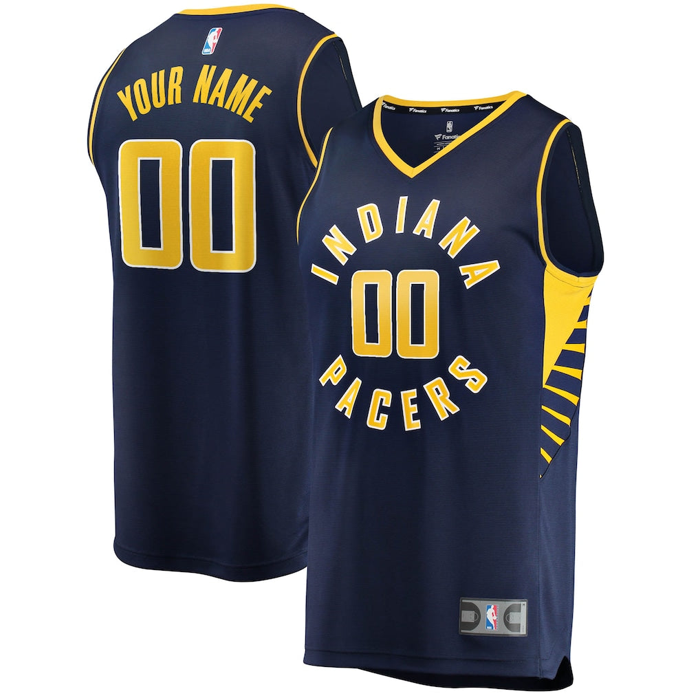 NBA Indiana Pacers Fanatics Youth Fast Break Custom Replica Jersey Navy - Icon Edition