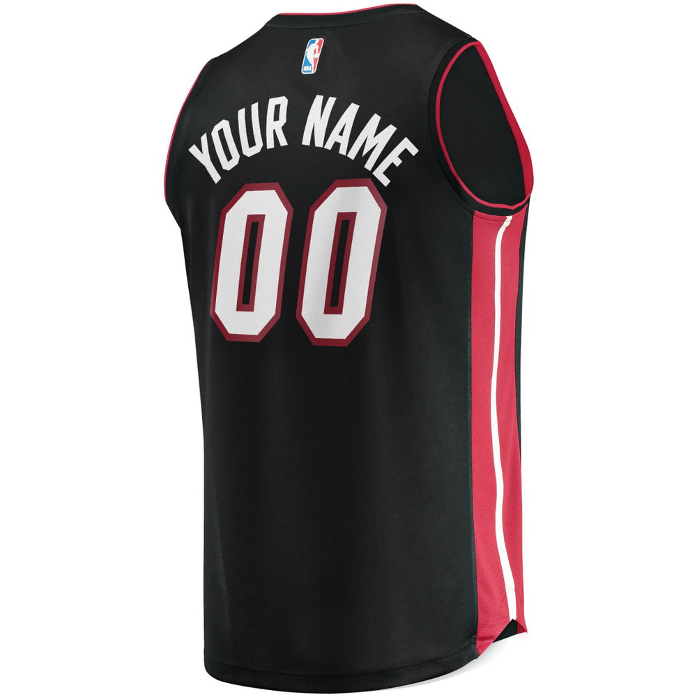 Miami Heat Youth Fast Break Custom Replica Jersey Black Icon Edition