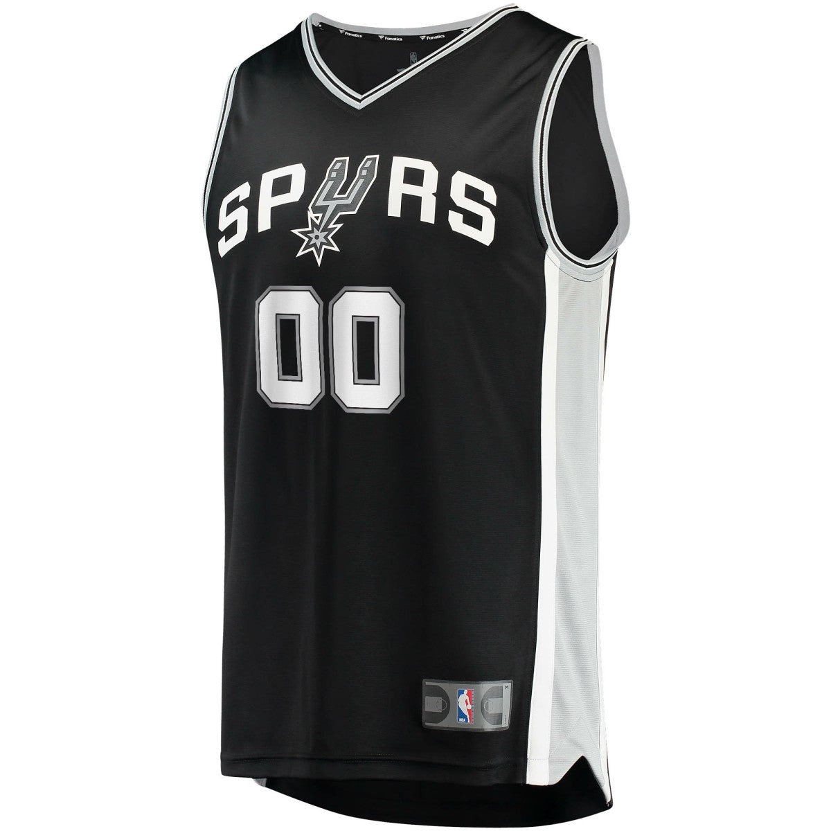 San Antonio Spurs Youth Fast Break Custom Replica Jersey Black Icon Edition