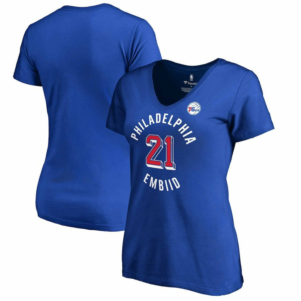 Joel Embiid Philadelphia 76ers Women's Plus Size Notable T-Shirt Royal