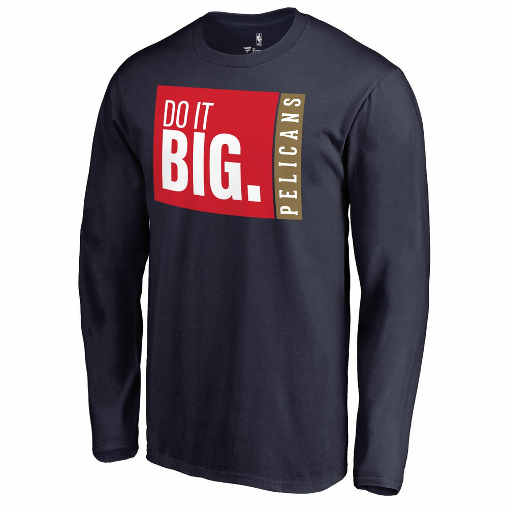 New Orleans Pelicans Do It Big Long Sleeve T-Shirt Navy
