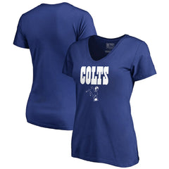 Indianapolis Colts Women's Vintage Team Lockup V-Neck T-Shirt Royal