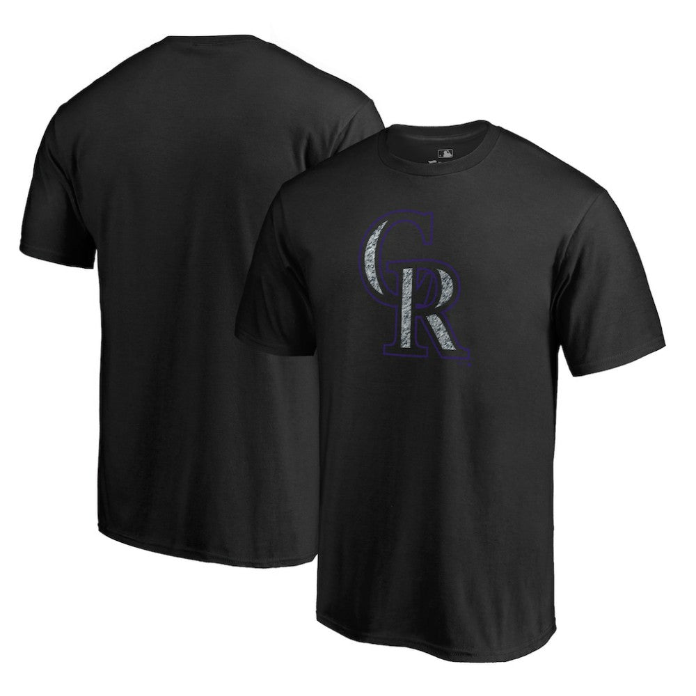 Colorado Rockies Static Logo T-Shirt - Black T-shirts