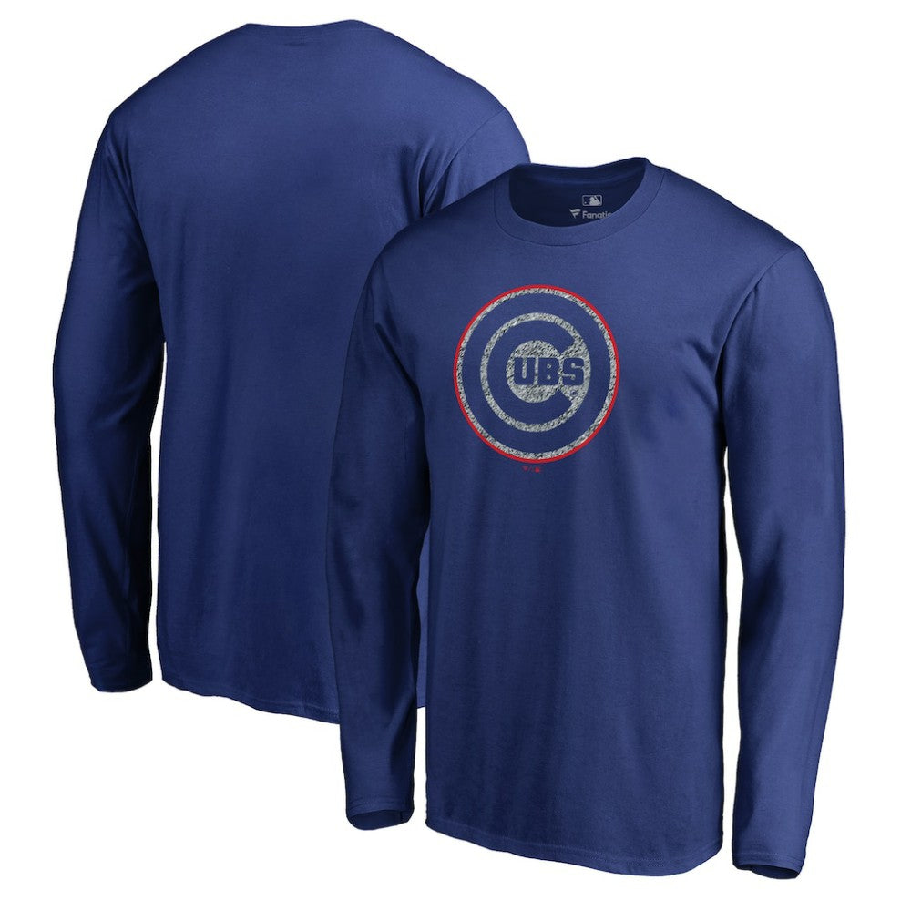 Chicago Cubs Static Logo Long Sleeve T-Shirt - Royal T-shirts