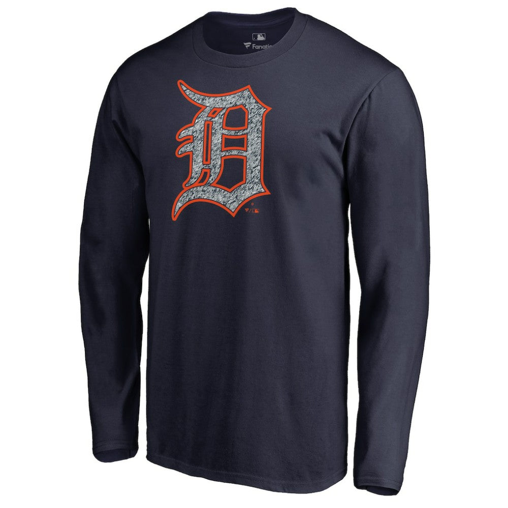 Detroit Tigers Static Logo Long Sleeve T-Shirt - Navy T-shirts
