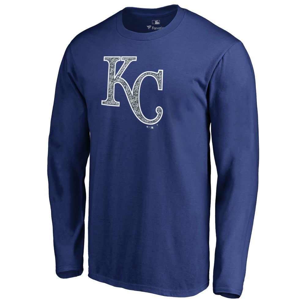 Kansas City Royals Static Logo Long Sleeve T-Shirt - Royal T-shirts
