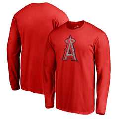 Los Angeles Angels Static Logo Long Sleeve T-Shirt - Red T-shirts