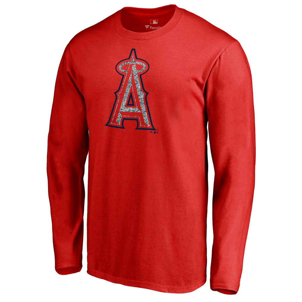 Los Angeles Angels Static Logo Long Sleeve T-Shirt - Red T-shirts