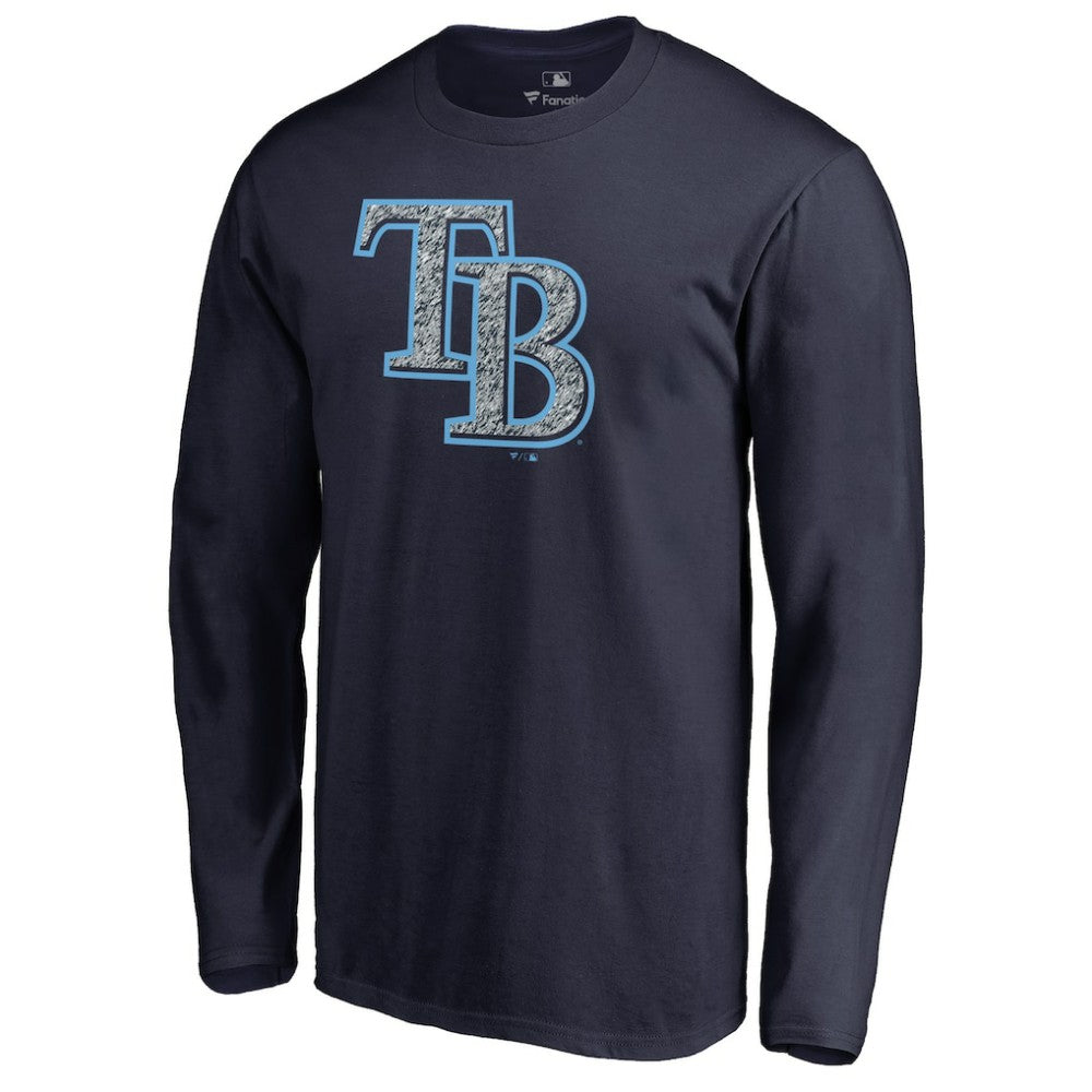 Tampa Bay Rays Static Logo Long Sleeve T-Shirt - Navy T-shirts