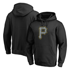 Pittsburgh Pirates Static Logo Pullover Hoodie - Black Hoodies