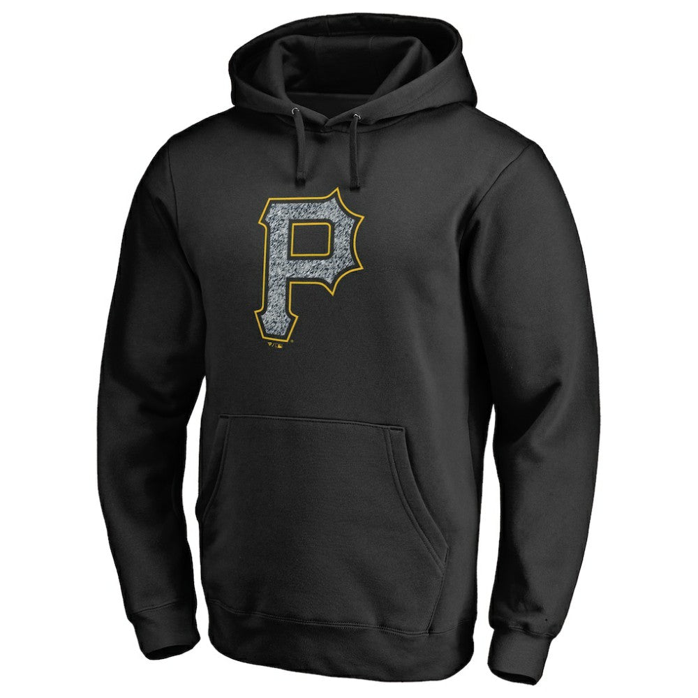 Pittsburgh Pirates Static Logo Pullover Hoodie - Black Hoodies