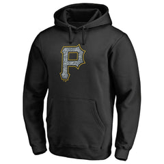 Pittsburgh Pirates Static Logo Pullover Hoodie - Black Hoodies
