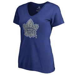 NHL Toronto Maple Leafs Women's Static Logo V-Neck T-Shirt - Royal