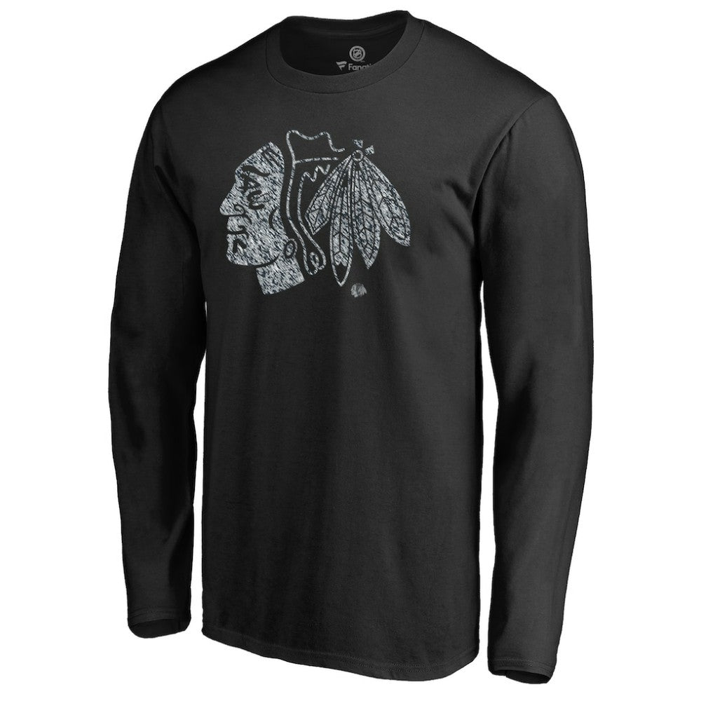 NHL Chicago Blackhawks Static Logo Long Sleeve T-Shirt - Black