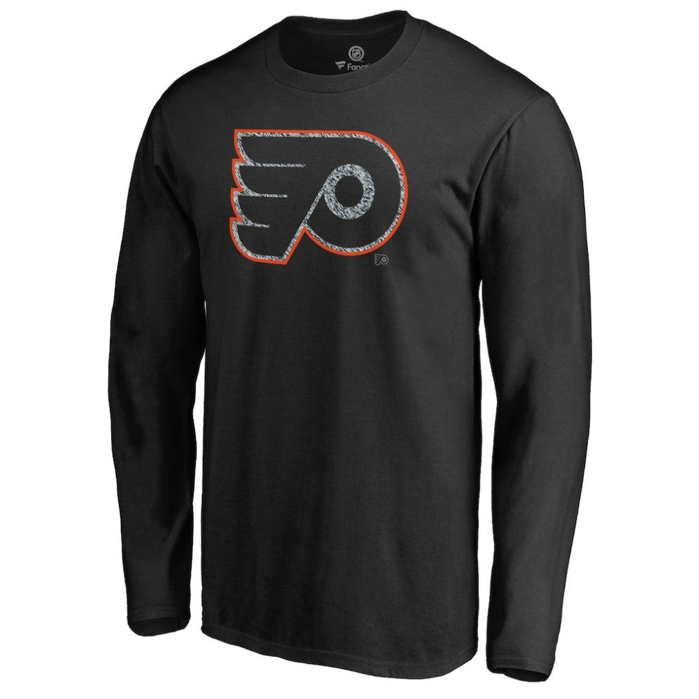 NHL Philadelphia Flyers Static Logo Long Sleeve T-Shirt - Black