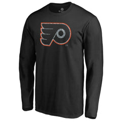 NHL Philadelphia Flyers Static Logo Long Sleeve T-Shirt - Black