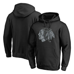 NHL Chicago Blackhawks Static Logo Pullover Hoodie - Black
